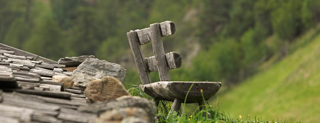 Wooden Bench in the mountains