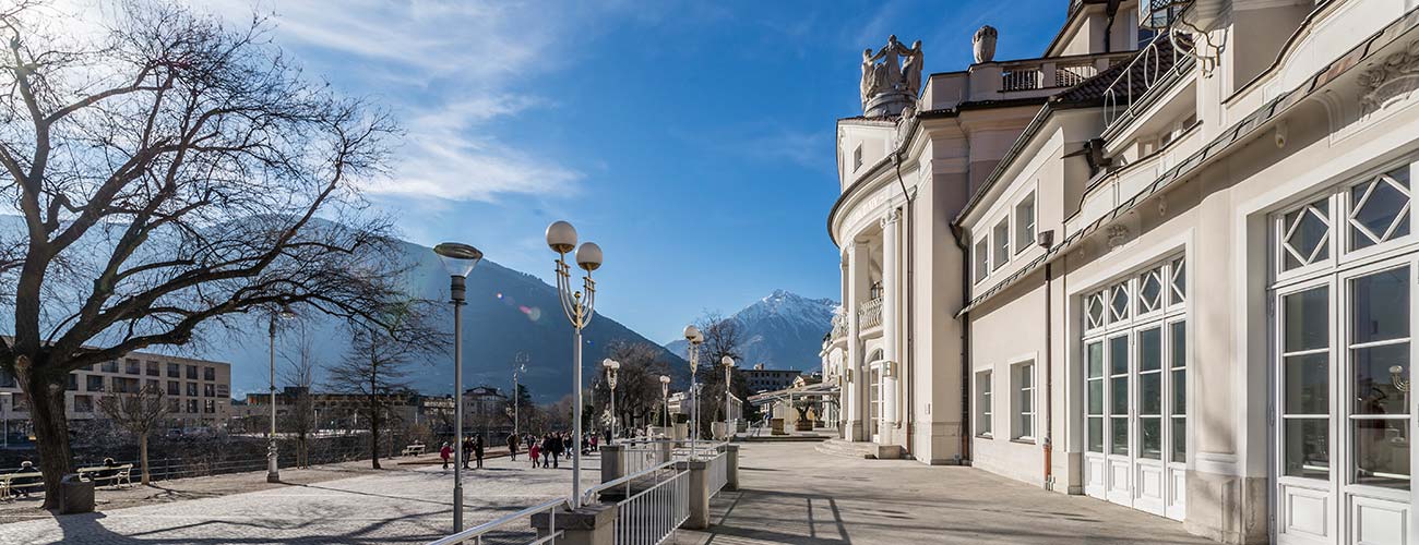 The walk along the Passirio river in the town of Merano