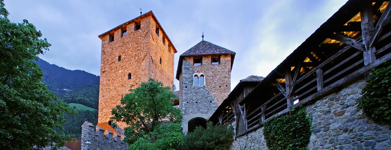 Castle Tyrol in the evening at sunset